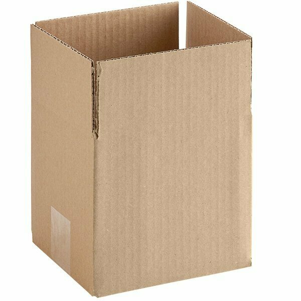 Lavex 7'' x 7'' x 4'' Kraft Corrugated RSC Shipping Box, 25PK 442BRK774